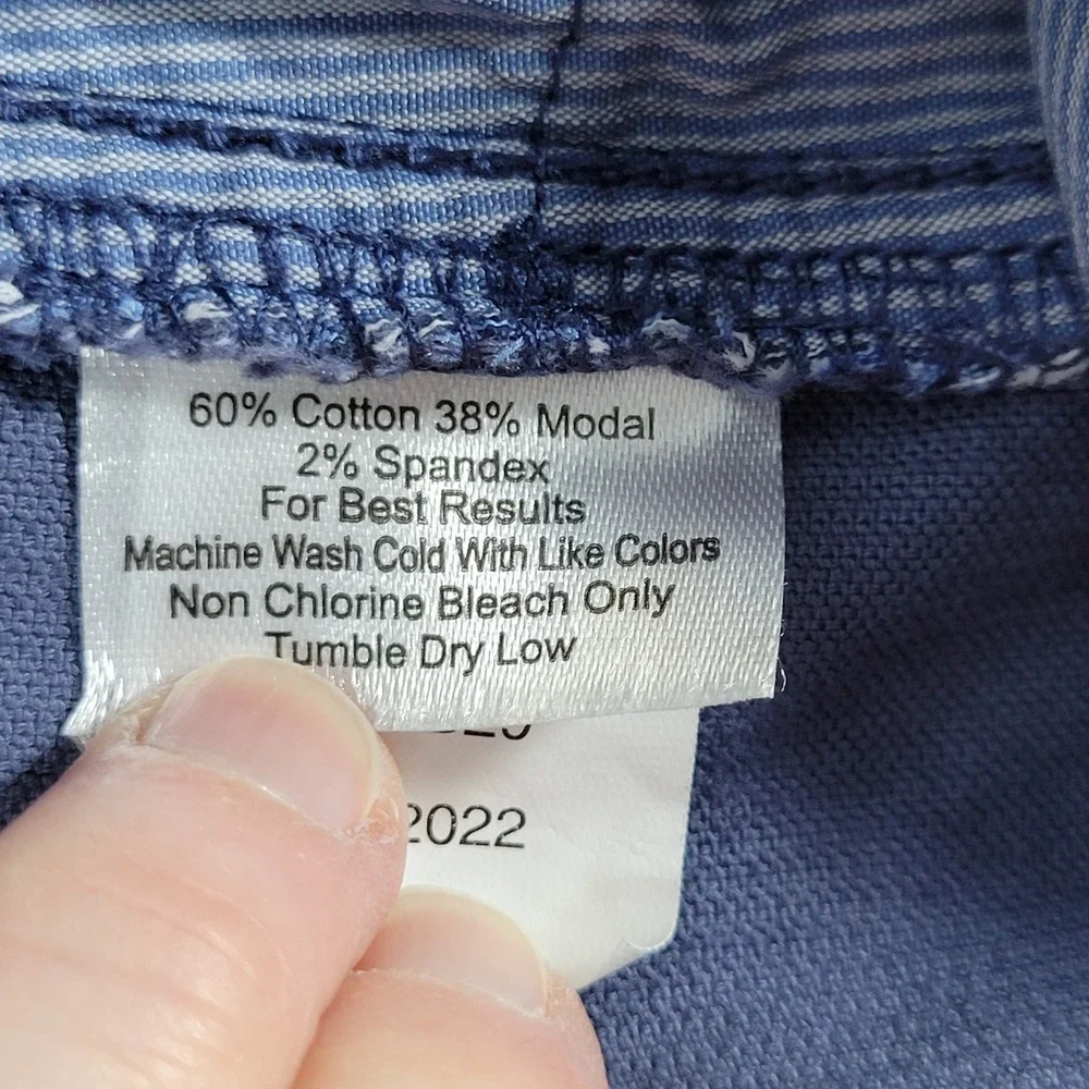 Peter Millar Mens‎ Corduroy Pants Blue Straight Leg Casual Dress Size 35x30